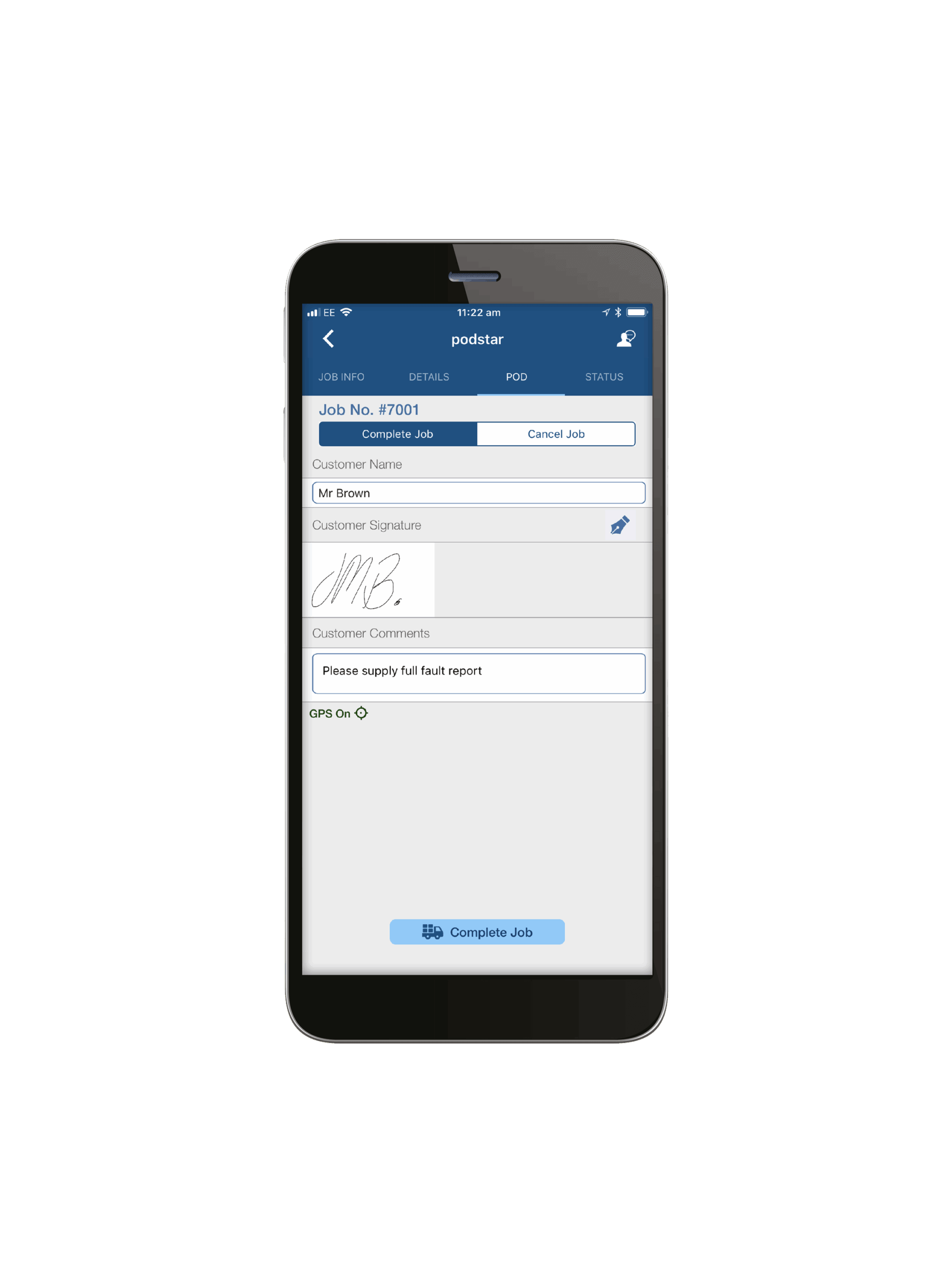 Black Smart Phone with Proof of Delivery